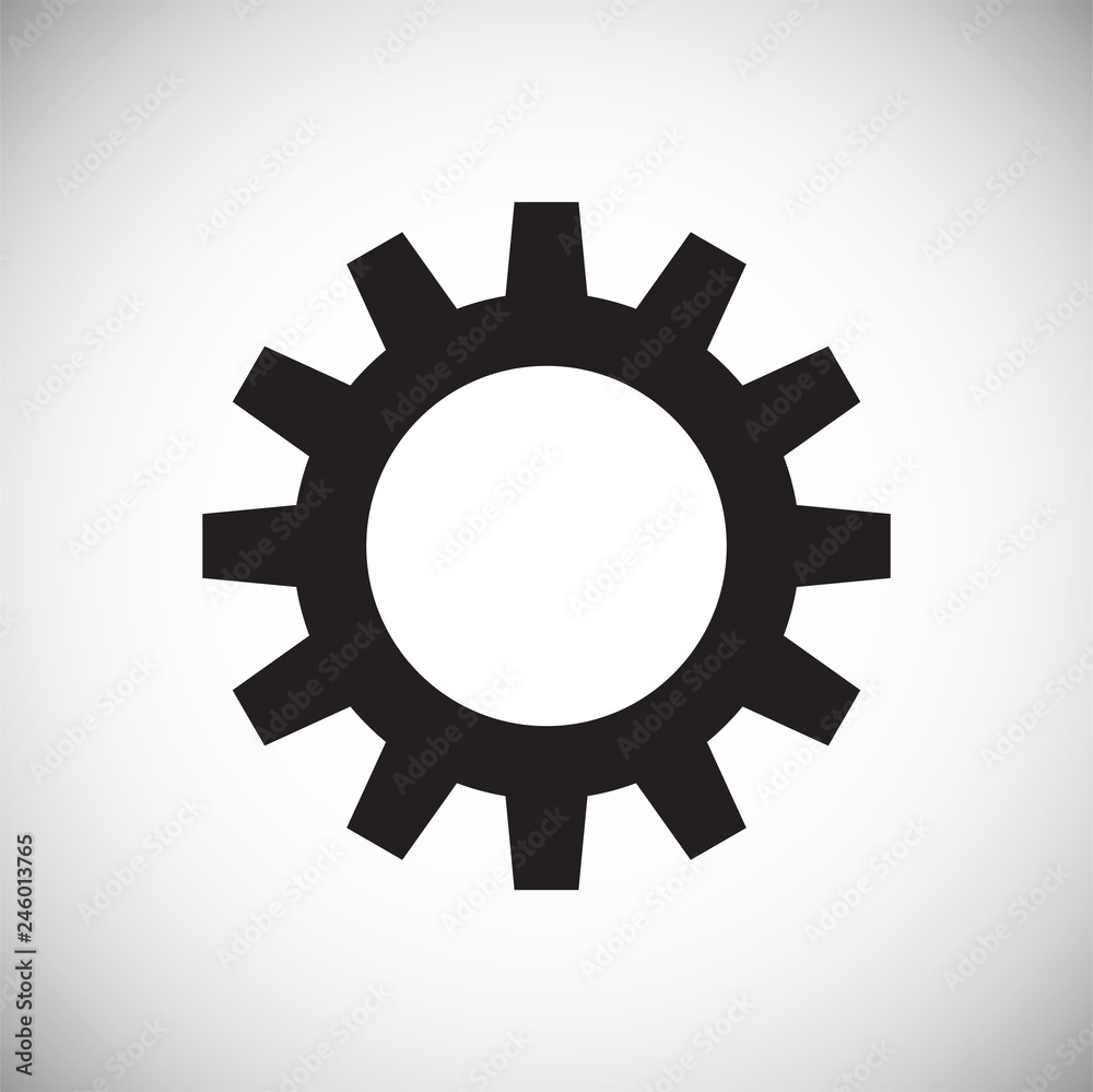 Gear icon on white background for graphic and web design, Modern simple vector sign. Internet concept. Trendy symbol for website design web button or mobile app
