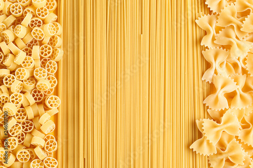 Background of different pasta