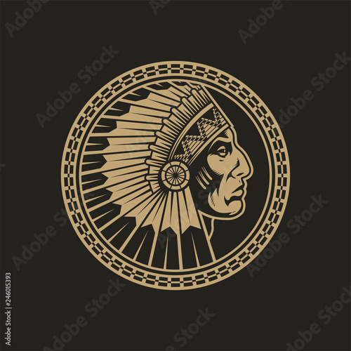 Stamp of american indian