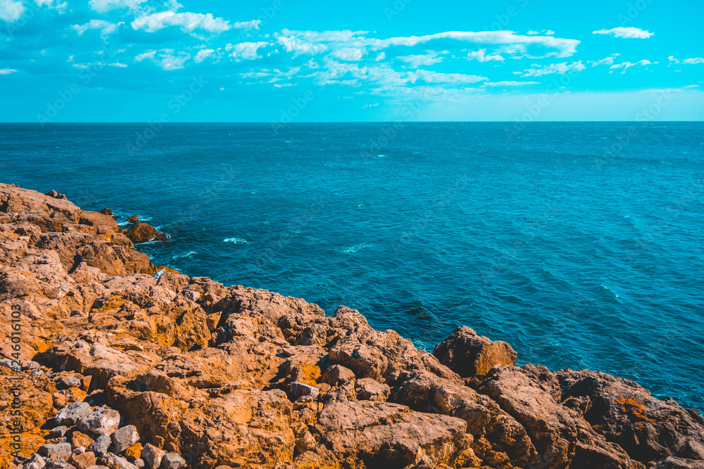 brown cliffs near the ocean