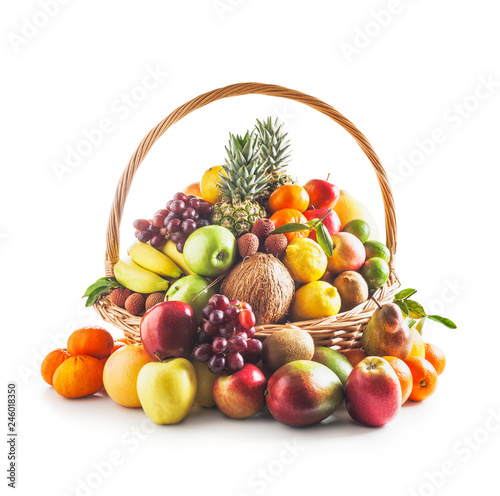 Fototapeta Naklejka Na Ścianę i Meble -  Fruit basket, winter assortment.