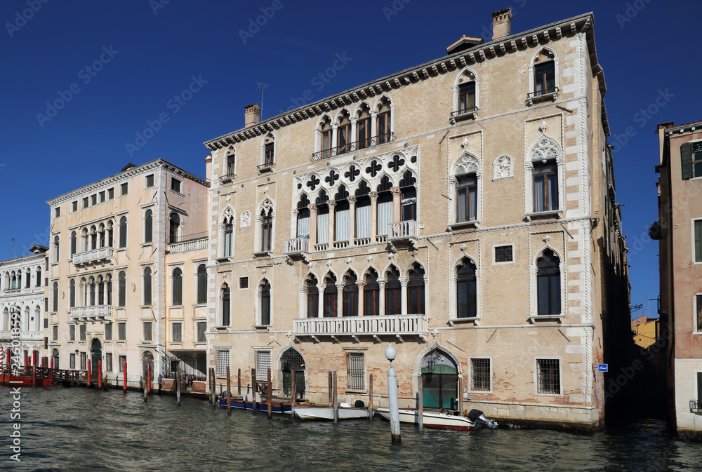 Historical palazzo buildings in Venice, Italy