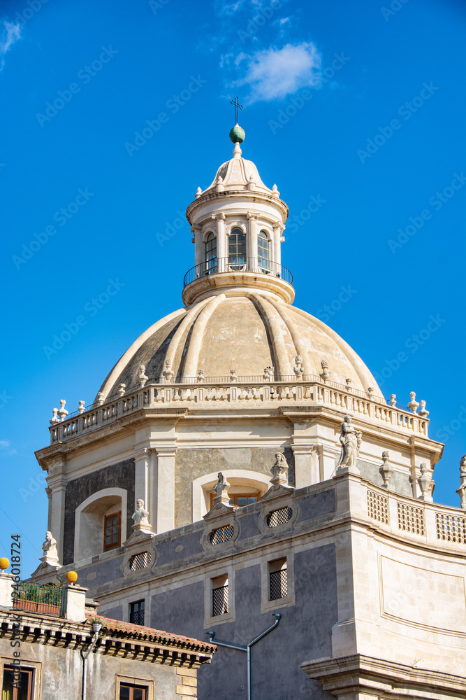 dome of the abbey of santa agata in catania