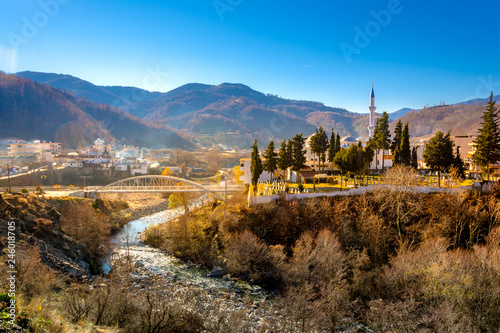 Pomakochoria are villages were are living Pomaks, a muslim minority on Rhodope mountain, Thrace, Greece  photo