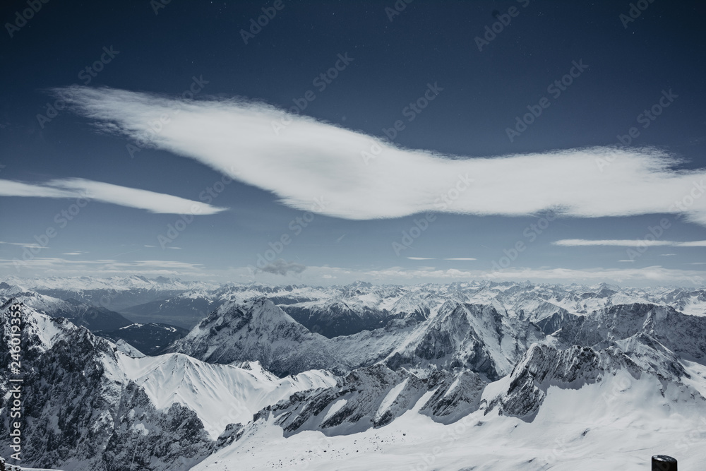 Bergpanorama Alpen Schnee Zugspitze