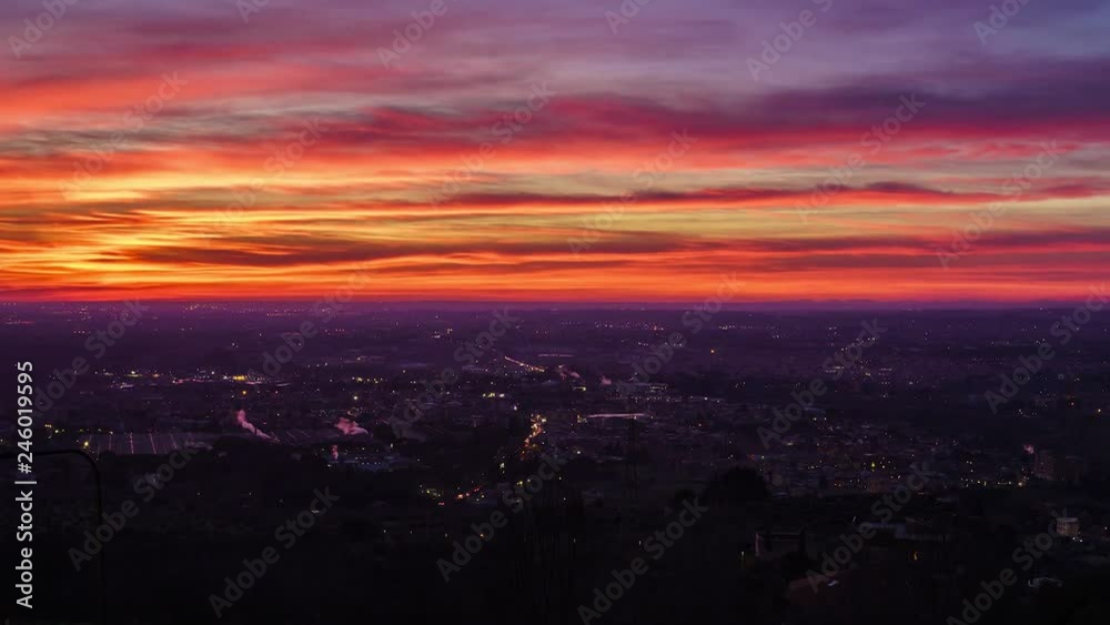 Timelapse Tivoli Sunset, view from Roma side 1080p whit zooming Timelapse Tivoli Sunset, view from Roma side 1080p whit zooming