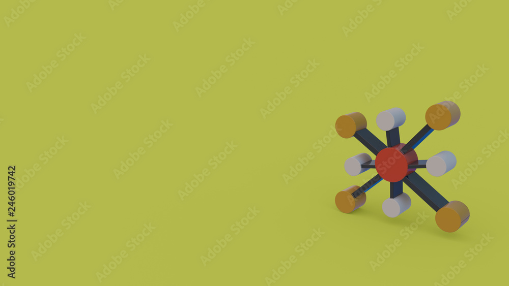 3d icon of molecule