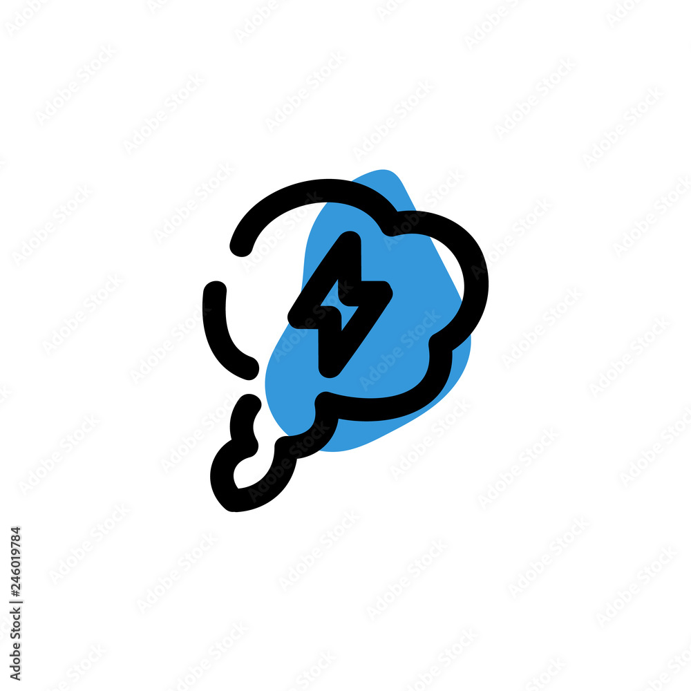 Think icon. Vector hand drawn line symbol Think icon. Vector hand drawn line symbol