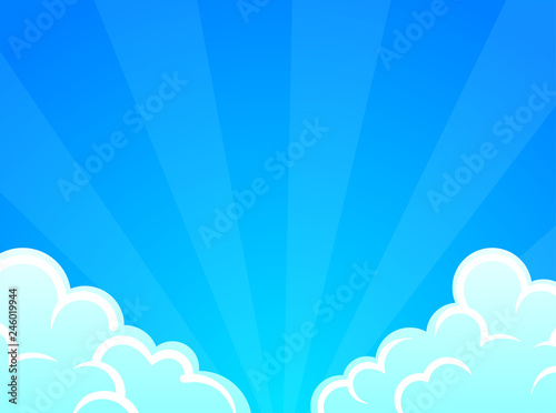 Blue sky with white clouds,...