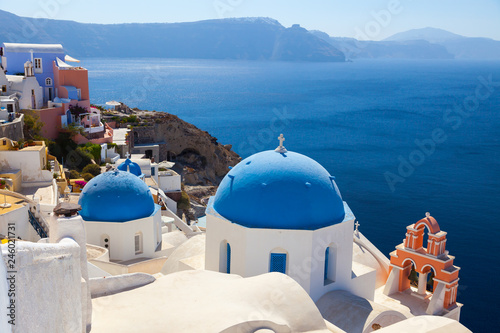 View over caldera, Santorini, Greece