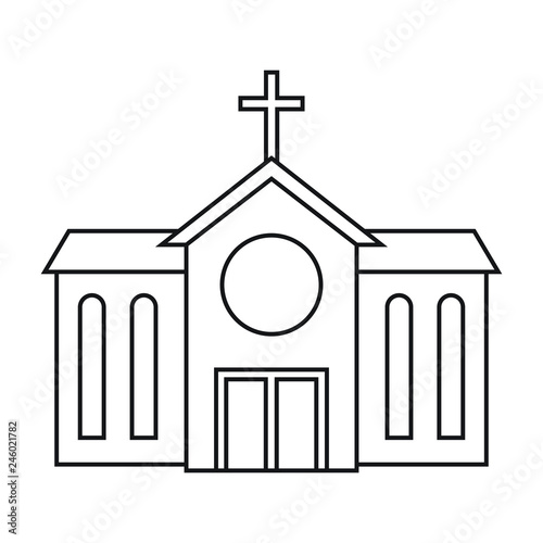 church line icon vector
