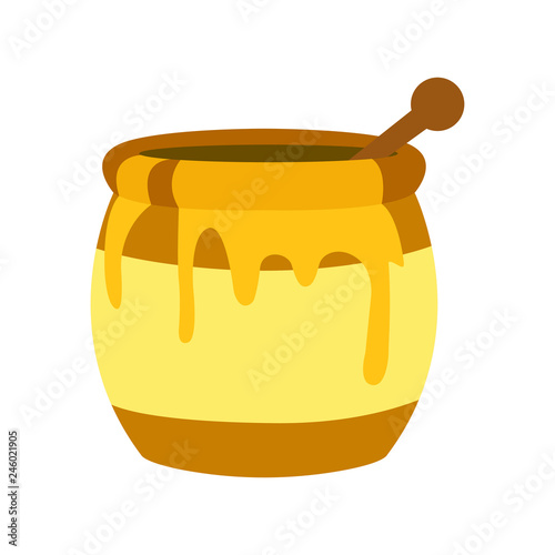 honey pot jar emoji vector