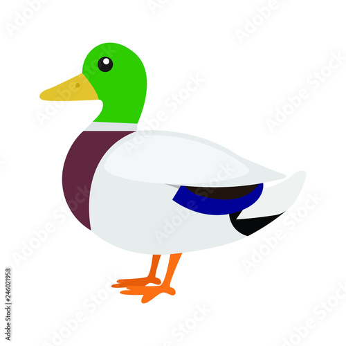 Duck emoji vector