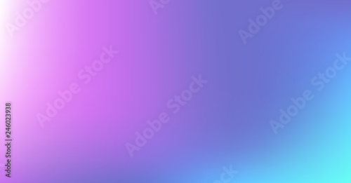 Purple Blue Gradient Vibrant Dreamy Vector Background. Sunrise, Sunset, Sky, Water Color Overlay Neon Design Element. Luxury Trendy Holograph Defocused Texture. Digital Funky Cool Tech Gradient Paper.