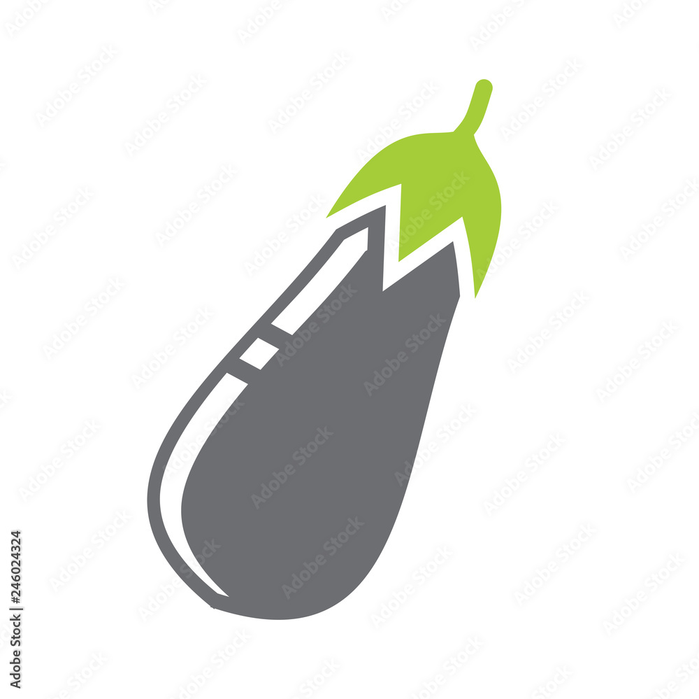 Eggplant icon on white background for graphic and web design, Modern simple vector sign. Internet concept. Trendy symbol for website design web button or mobile app Eggplant icon on white background for graphic and web design, Modern simple vector sign. Internet concept. Trendy symbol for website design web button or mobile app