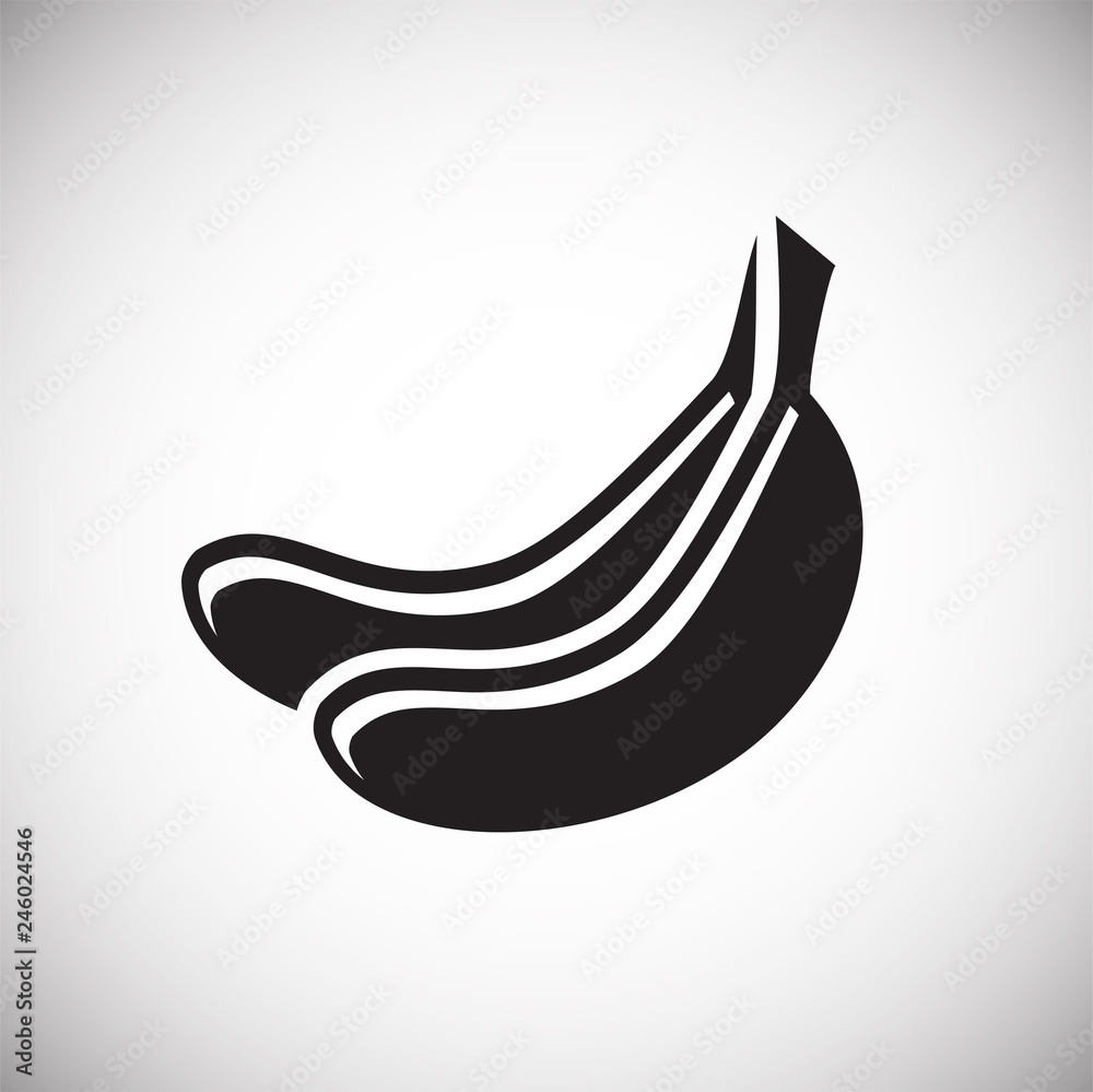 Banana icon on white background for graphic and web design, Modern simple vector sign. Internet concept. Trendy symbol for website design web button or mobile app Banana icon on white background for graphic and web design, Modern simple vector sign. Internet concept. Trendy symbol for website design web button or mobile app