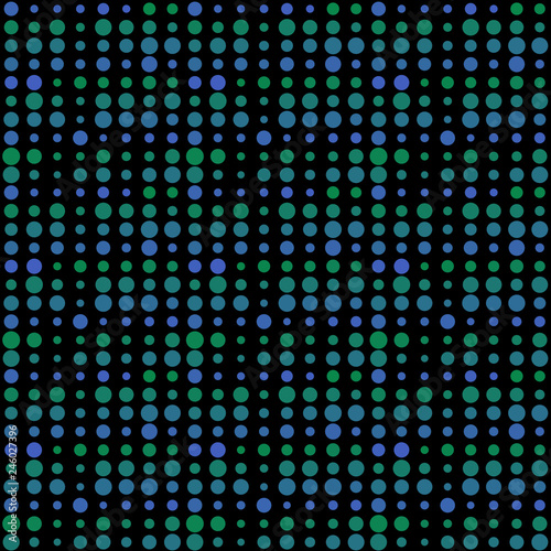 Seamless abstract pattern background with a variety of colored circles.