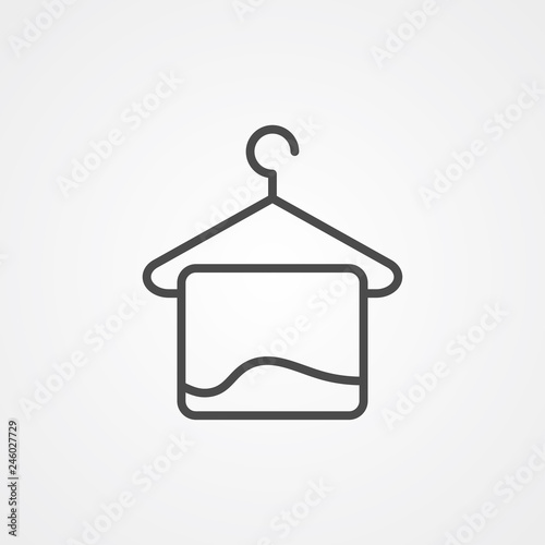 Towel vector icon sign symbol