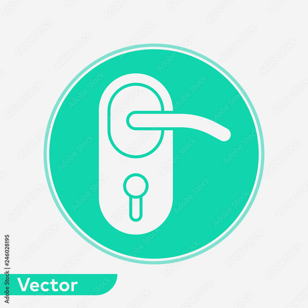 Door handle vector icon sign symbol Door handle vector icon sign symbol