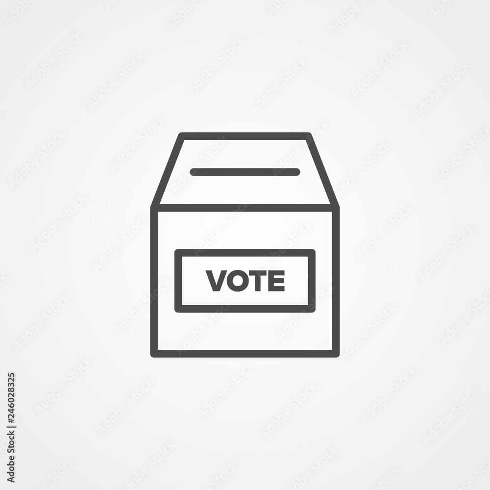 Ballot box vector icon sign symbol Ballot box vector icon sign symbol