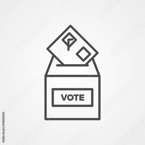 Ballot box vector icon sign symbol