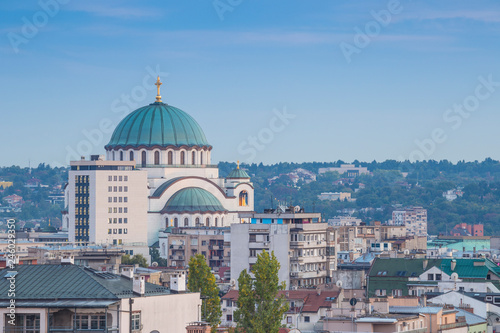 View of St. Sava Orthodox Temple, Belgrade, Serbia photo