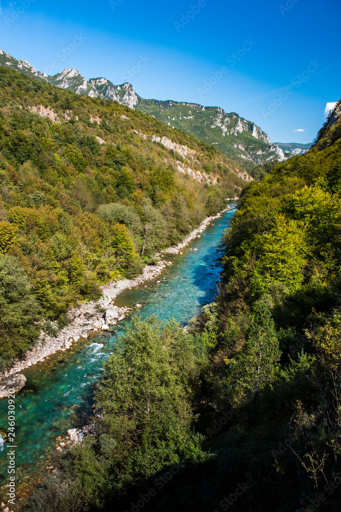Tara River Canyon Gorge, Bosnia and Herzegovina border with Montenegro Tara River Canyon Gorge, Bosnia and Herzegovina border with Montenegro