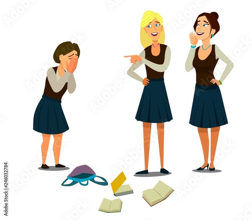 Female Elementary School Pupils Whispering In Playground