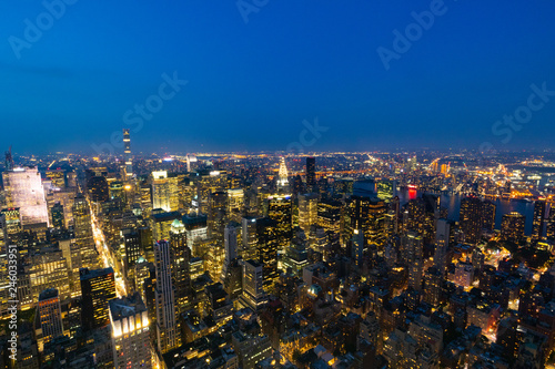 A view of Manhattan during the sunset - New York