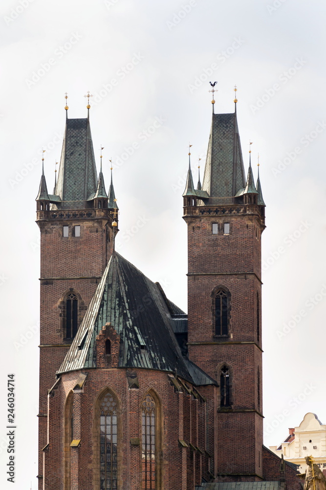 The Cathedral of the Holy Spirit, principal church and seat of bishop of Diocese Hradec Kralove, Great Square, Czech Republic