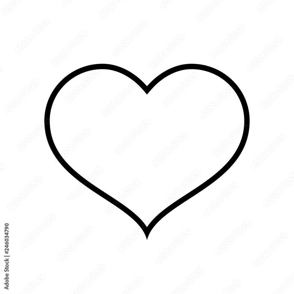 Heart line icon. Valentine's day heart and concept respresenting love and romance. Vector Illustration Heart line icon. Valentine's day heart and concept respresenting love and romance. Vector Illustration
