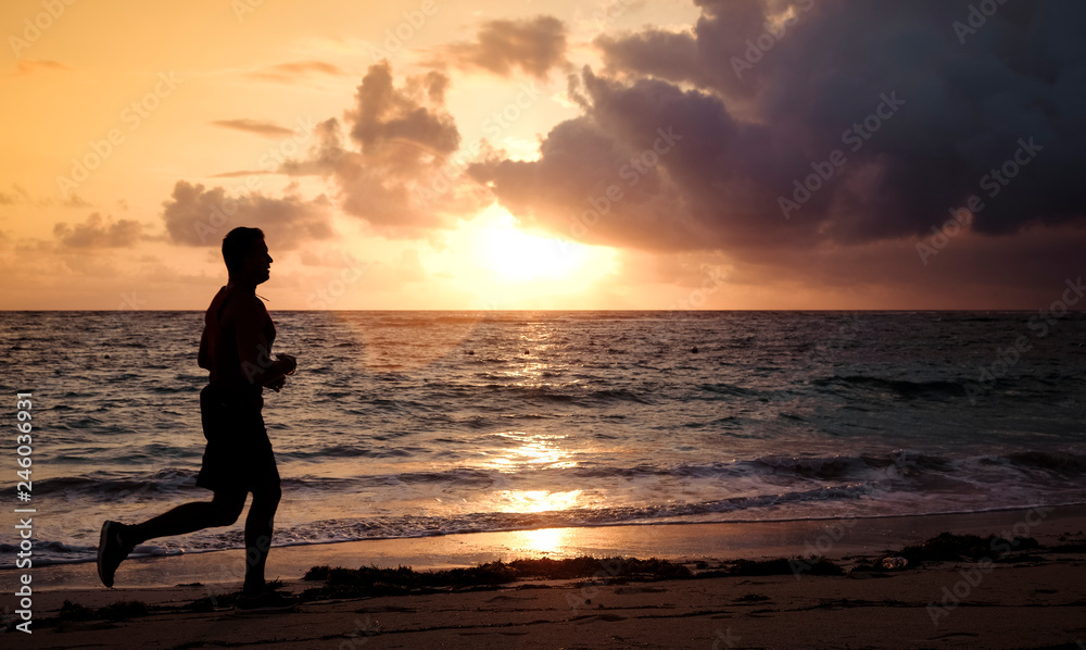 Running at the beach