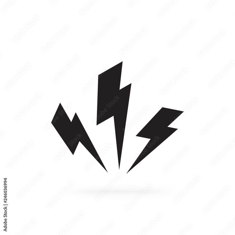 Battery charger, lightning bolt or thunderbolt symbol Stock Vector | Adobe  Stock
