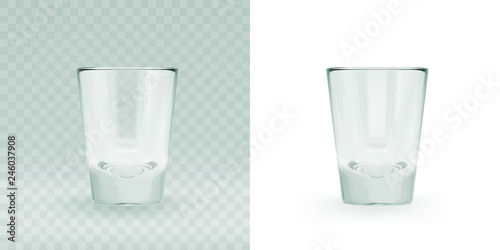 Empty transparent triangular glass for cosmopolitan cocktail