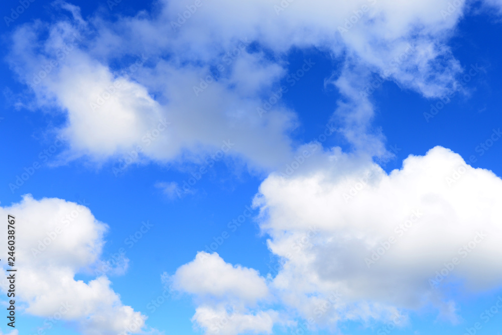 Blue Sky Background With White Clouds Blue Sky Background With White Clouds