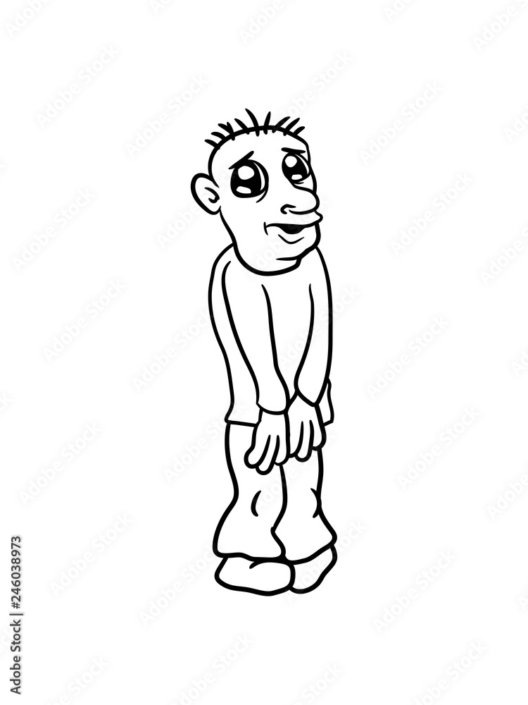 schüchtern ängstlich zurückhaltend comic cartoon clipart traurig