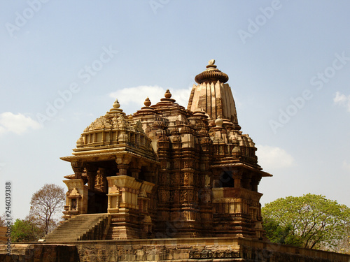 Hindu Temples of Love in Kajuraho. Retro color photo photo