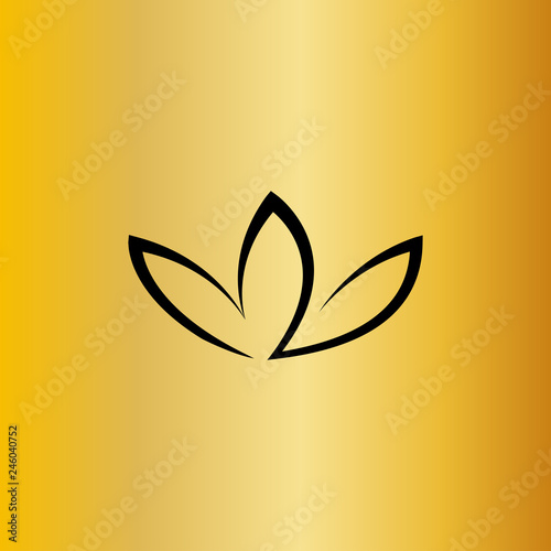golden lotus flower