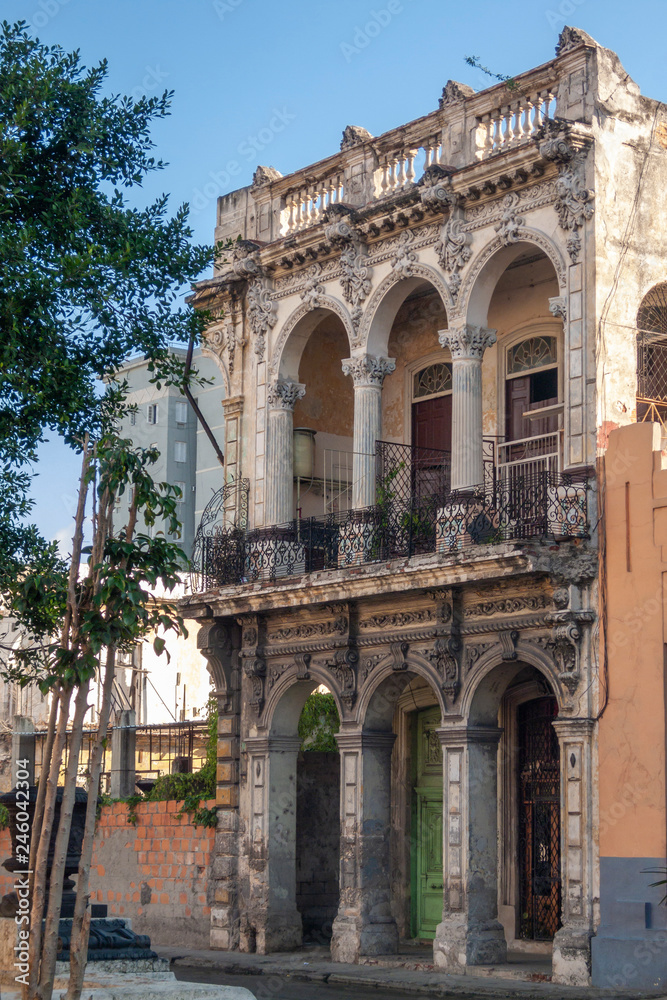 The amazing stone walkways streets of La Habana at Cuba. Moving in history to another era while being amazed with the idyllic scenery of the old town of Trinidad. Colonial houses, stone streets, wires