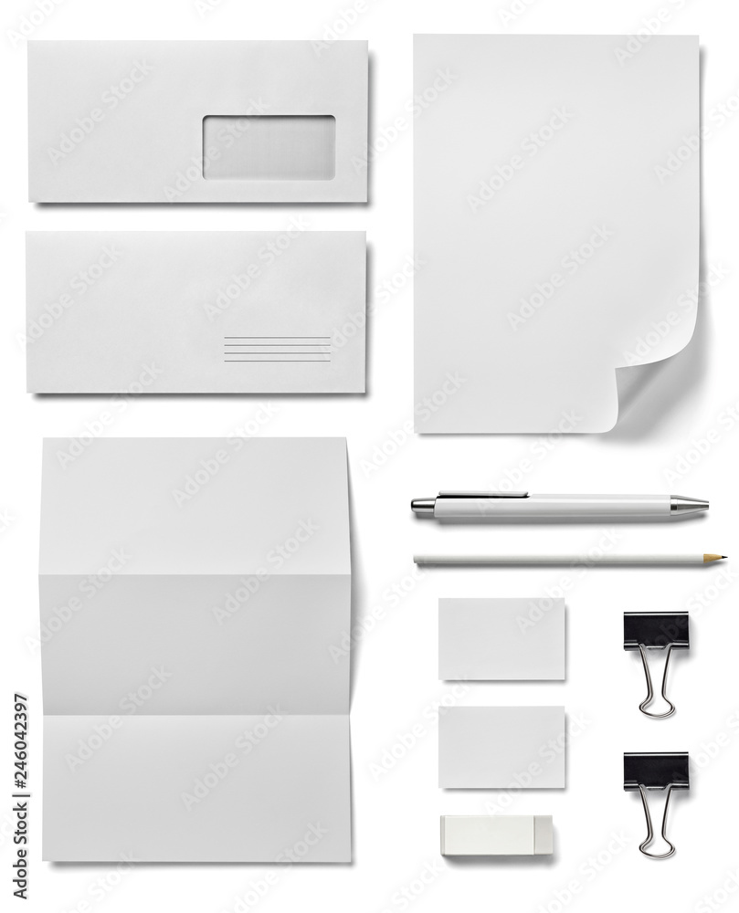 envelope letter card paper clip pencil pen eraser template business