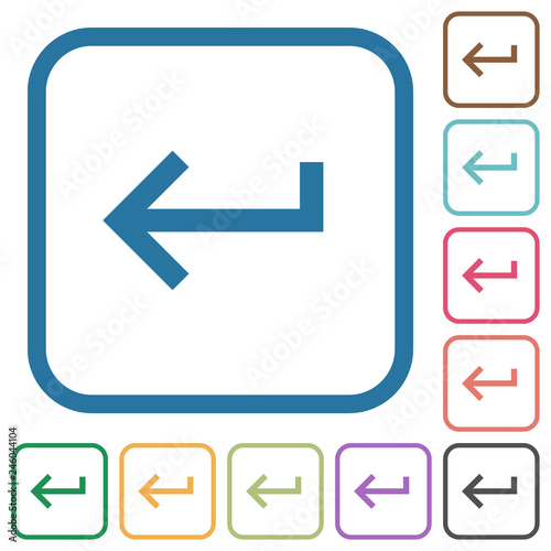 Keyboard return simple icons