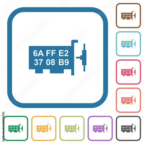 Network mac address simple icons