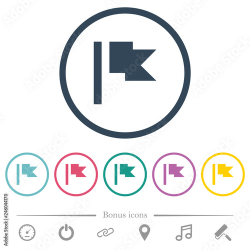 Free Download Flag flat color icons in round outlines - GFXLoad
