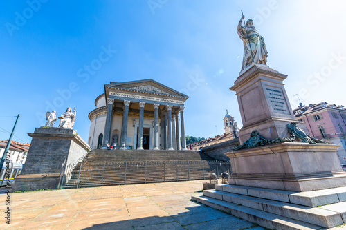 View of Church of Gran Madre Di Dio, Turin, Piedmont photo