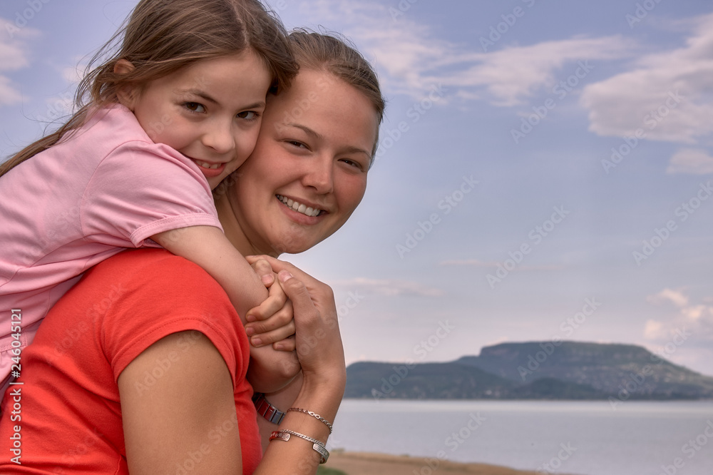 Beautiful caucasian brother girls portrait from Hungary Beautiful caucasian brother girls portrait from Hungary
