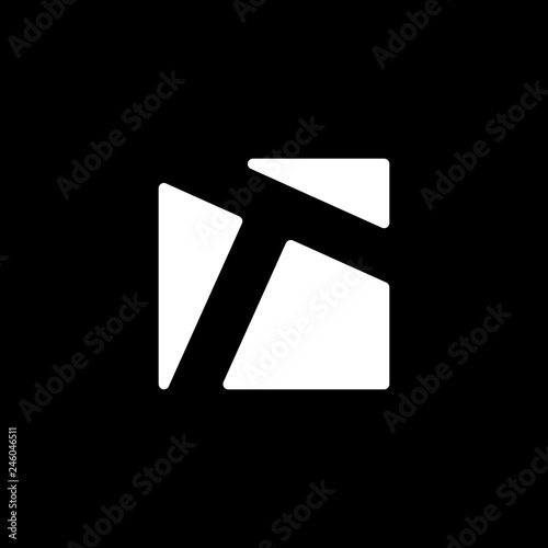 T letter logo vector icon illustration