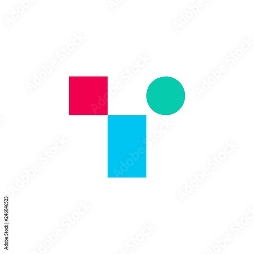 T letter logo vector icon illustration