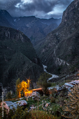 Tramonto nel canyon del Colca, Arequipa, Perù