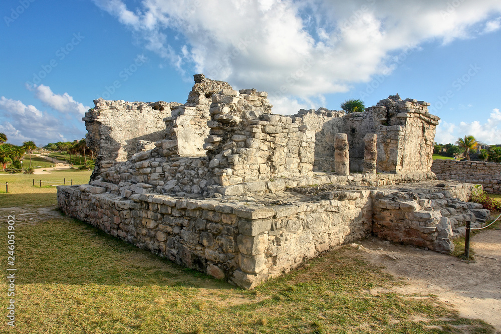 Tulum -  the site of a pre-Columbian Mayan walled city in Mexico.
