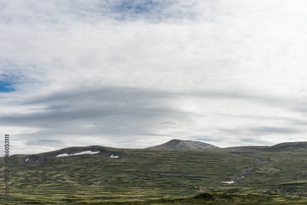 Blick auf die Berge des Reinheimen, Norwegen